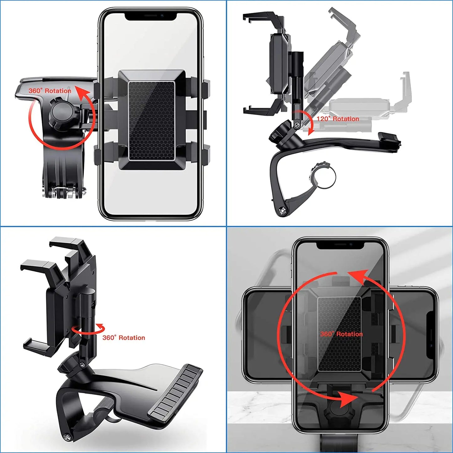 Adjustable Spring Clip Cell Phone Holder